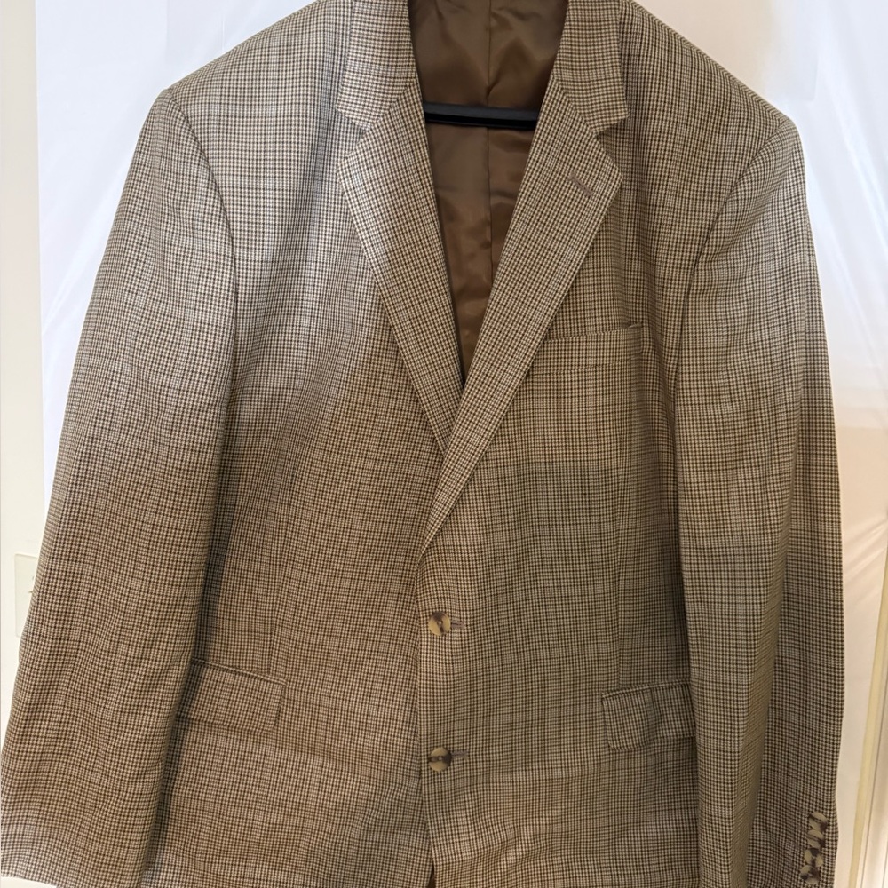 Croft & Barrow Men's Checkered Blazer -Tan/ Brown
